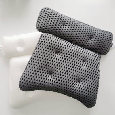 China Viable Wholesale 3D Mesh Bath Cushion Luxury Pillow With Suction Cups for sale