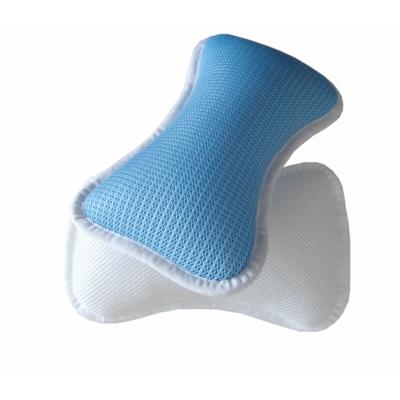 China Sustainable 3D Mesh Material Bath Pillow With Suction Cup for sale