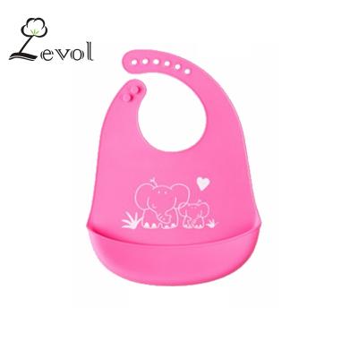 China Wholesale Hot Selling Waterproof Antibacterial Silicone Baby Bibs With Customized Logo for sale