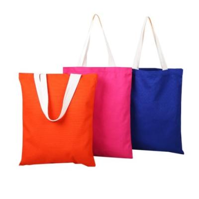 China 10Oz Cotton Material OEM Design Advertising Logo Handled Shopping Bags for sale