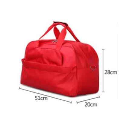 China Polyester 600D Polyester Foldable Red Duffel Bag , Sports Travel Bag for sale