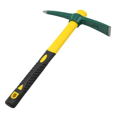 China Cultivating Tool High Quality Agricultural Garden Mining Pickaxe Steel Strong And Hard Small Pickaxe With TPR Handle for sale