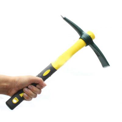 China Wholesales 400G Multifunctional Camping Mountain Garden Pickaxe Mattock Pick Agriculture With Fiberglass Handle for sale