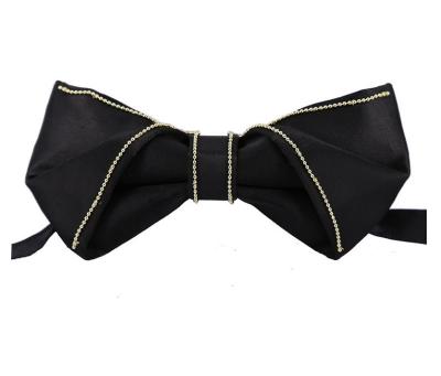 China Dot Newest Factory Making Black Polyester Party Butterfly Bow Tie for sale