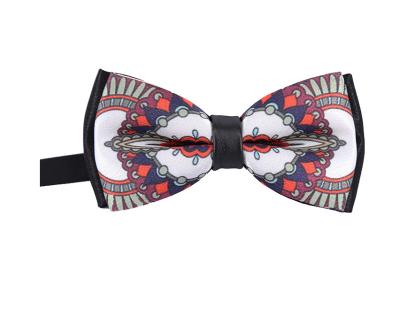 China Factory Making High Quality Dot Polyester Printing Pocket Square and Bow Tie Set for sale