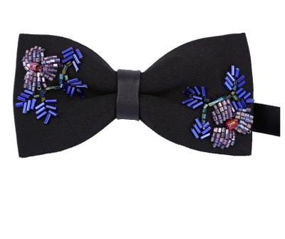 China Newest Luxury Embroidery Crystal Dot Men Wedding Bow Ties for sale