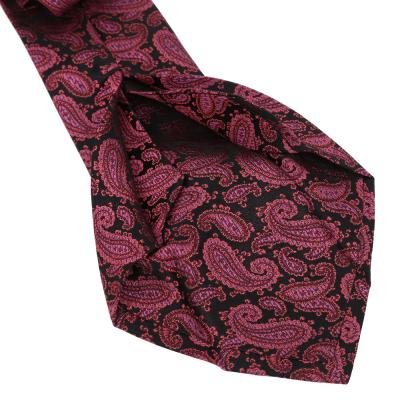 China Good prices 7 times custom woven silk jacquard tie for men for sale