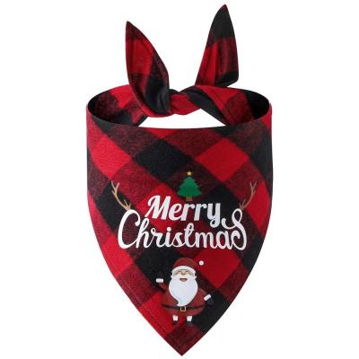 China Solid Color For Washable Merry Christmas Triangle Burp Adjustable Cloth Neckerchief Bandana Pet Scarf for sale