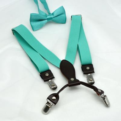 China Trendy Boy Brace and Solid Color Bowtie Gift Set for sale