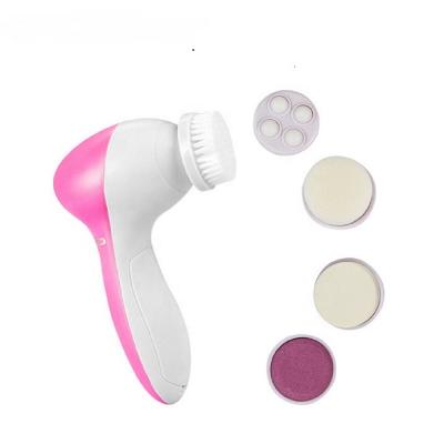 China Fast Shipping DEEP CLEANING Deep Cleansing Beauty Equip 5 in 1 Face Cleansing Brush Rose Facial Cleansing Machine for sale