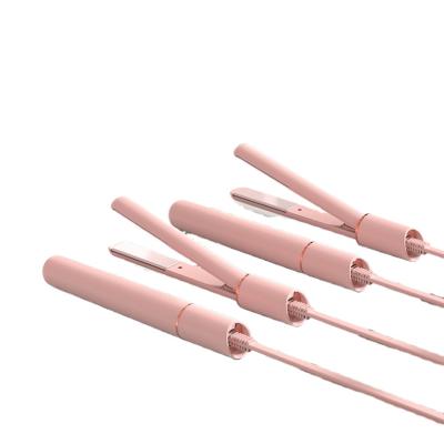 China Small And Light Curl Hair Irons Convenient Curling Iron High Quality Ceramic Pink Hair Curler Hits Splint for sale