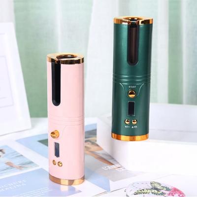 China Hot Selling Automatic Magic Hair Curler Professional Electric Rotating Curling Iron Radio Mini Travel Cordless Hair Curler Rechargeable for sale