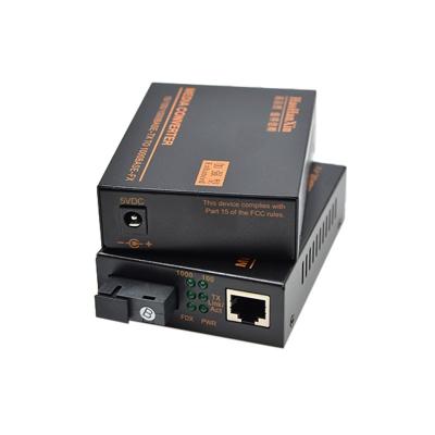 China FTTH Haohanxin 1000Mbps Gigabit Fiber Single Mode SC Single Port 3KM/20KM HTB-GS-03 A/B Enhanced Type Fiber Optic Media Converter for sale