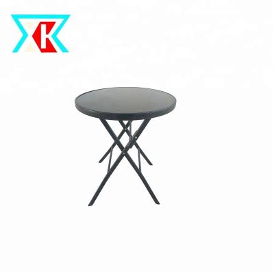 China FOLDING GLASS Coffee Table DIA60CM ​​TABLE for sale