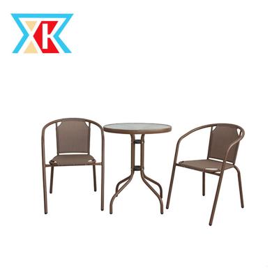 China Weather Furniture Outdoor Bistros Set Outdoor Garden Backyard Table Chairs Patio Furniture for sale