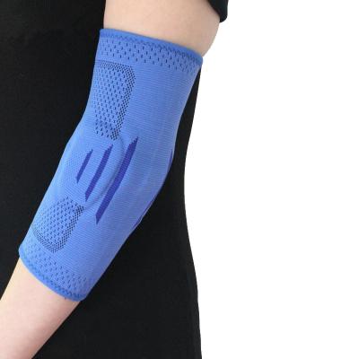 China Knitted Adult Fitness Arm Support Elbow Brace Compression Sleeve With Silicone Pad for sale