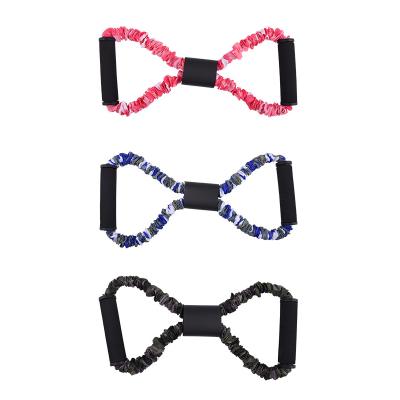 China Elastic Chest Expander Yoga Gym Fitness Exercise Resistance Tube Chest Expander 8 Shaped Figure 8 Resistance Band for sale