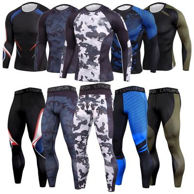 China 2021 New Men Breathable Explosive Round Neck Sports Suit Breathable Athleisure Outdoor Running Running for sale