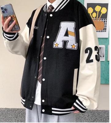 China QUICK DRY High Quality Quilted Gothic Suit Street Fashion Retro Mens Loose Oversized School Baseball Team Jacket for sale