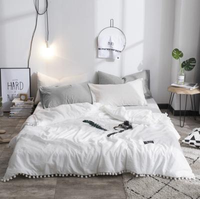 China Factory supply cotton comforter thin washed cotton quilt pure fresh home bone color cotton seersucker summer comforter sheet double for sale