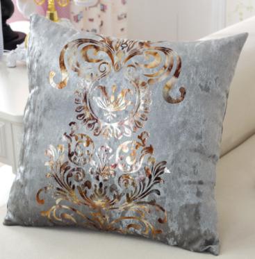 China Wholesale Price Anti Static Bone Gilding Printed Tile Case For Sofa Cushion Cover for sale