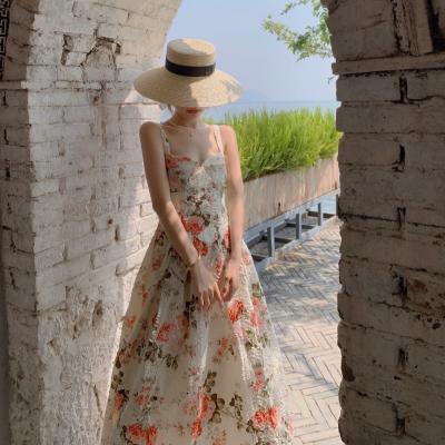 Κίνα Αναδρομικό Backless Floral ένα φόρεμα του Midi γραμμών προς πώληση