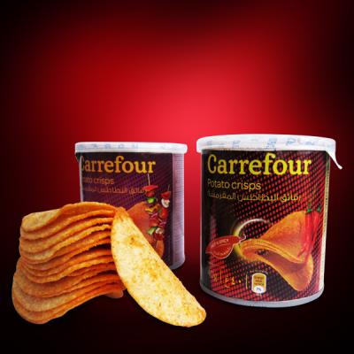 China BBQ Fried Flavor Potato Chips Potato Chips Tube Dubai Wholesale PANPAN A01 for sale