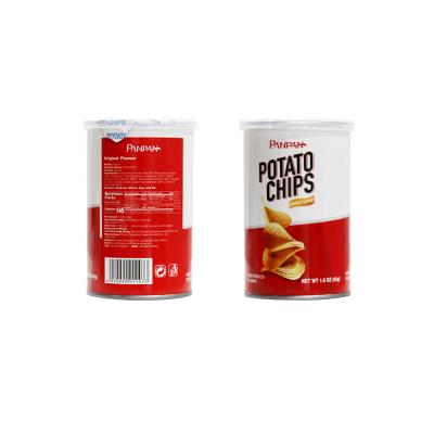 China Chinese Custom Vacuum Fried Vegetables Lays Potato Chip Tin  PANPAN A01 Spicy Flavor for sale