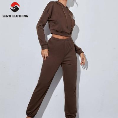 China Viable Custom Logo 3D Print Oversized Hoodie Sweat Suits Set Two Piece Pants Set Custom Logo Women Joggers Set for sale