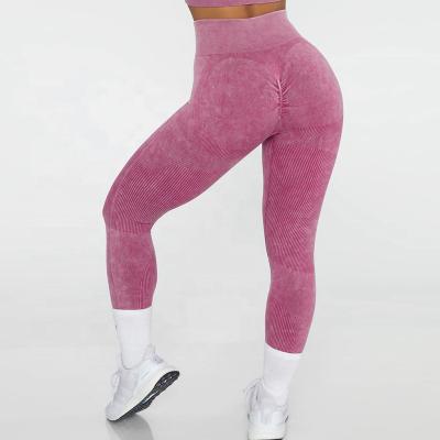 China Wholesale Breathable Women Gym Fitness Sport Wears Womens Yoga Pants Running Leggings High Waist Butt Leggings Crac! crack! for sale