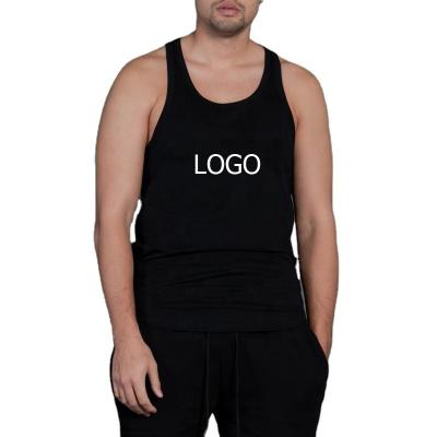 China 2022 Custom Logo Solid Color Sports Men's Tank Tops Cotton Sleeveless Loose Tank Tops QUICK DRY New Style For Men for sale