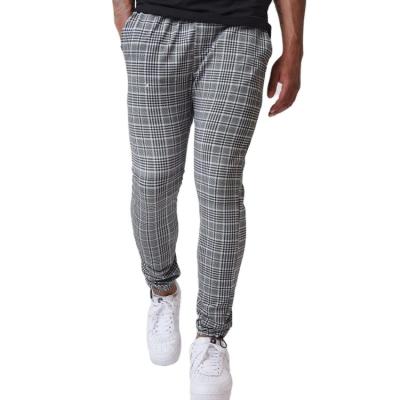 China Wholesale Plus String Plaid Polyester Cotton Lower Waist Custom Sports Men Sweat Track Pants Trousers for sale