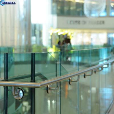 China Deck Mount Safety Easy To Install Deck Railing Design Frosted Glass Balustrade Free Standing Glass CAD for sale