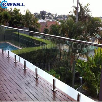 China Deck Mount Good Quality Balustrade Aluminum Profile Glass Balustrade Toughened Laminated Led Baluster Glass Balustrade for sale