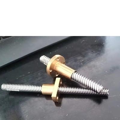 China Aluminum Stainless Steel Ball Screw Precision Nut Ball Rotating Screw for sale