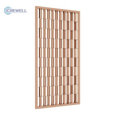 China PVD Plating Quality To Make A Room Antique Copper Mild Steel Satin Hollow Room Partition For Interior Design for sale