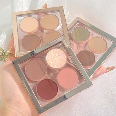 China Glitter Waterproof Eyeshadow 4 Palette Custom Eyeshadow for sale