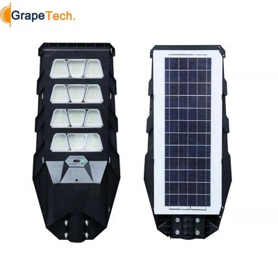 China Residential Outdoor ROAD Grape Induction All In One Led Solar Electric Solar Powered Street Light Lamp 100W for sale