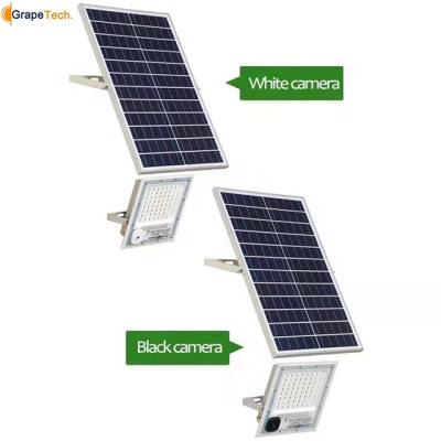 China Night version solar light 200w 400W portable solar wifi grape flood camera monitor led flood light with sensor for sale