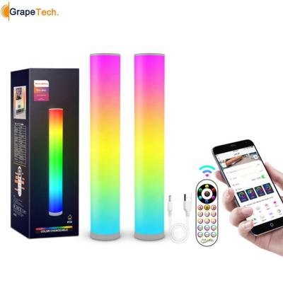 China Contemporary Grape RGB Led Floor Lamp Factory Price New Design Cylinder RGB Colorful Party Atmosphere Light Led Floor Lamp for sale