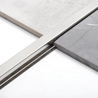 China Misumi U10 Custom 6mm Wall Floor Modern Home Use Silver Plywood Aluminum U Shaped Edge Cover Edge Trim Stainless Steel Dividing Strip for sale