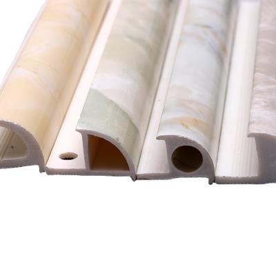 China Misumi Modern L Shaped Plastic Marble Stone Edging PVC&STONE Tile and Stone Wall Trim for sale