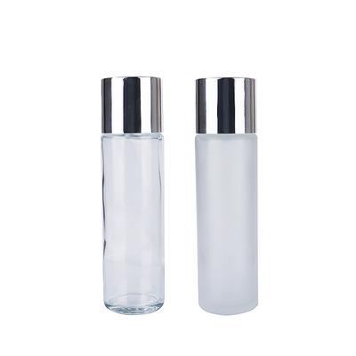 China 230ml Personal Care Cosmetic Facial Toner Liquid Toner Glass Bottle Vial With Sliver Screw Cap for sale