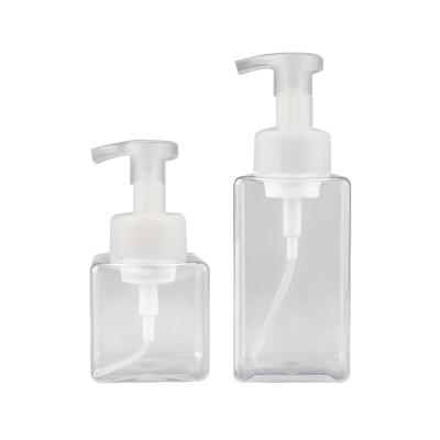 China Personal Care PET Thickened Foam Bottle 250ml/450ml Transparent Quadruple Foam Bottle Face Wash Foam Bottle for sale