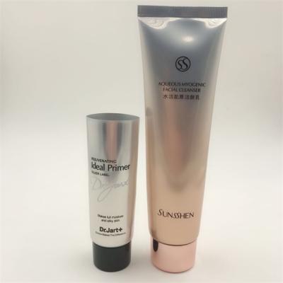 China 200ml Cosmetic Empty Label With Flip Top Cosmetic Soft Aluminum Lotion Tube Packaging for sale