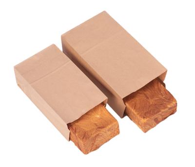 China Disposable Custom Brown Kraft Food Packaging Bakery Bread Takeaway Paper Bag For Food Catering for sale