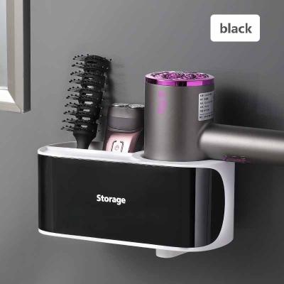 China Multi-Functional Punch-Free Toiletries Wall-Mounted Toiletries Holder Stand Hairdryer Storage Rack Viable for sale