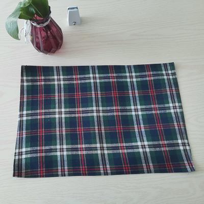 China High Quality Viable Square Grid Place Mat Double Sided Heat Resistant Leather Dining Table Mat Placemats for sale