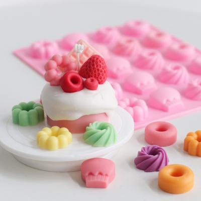 China Sustainable Donut Chocolate Silicone Molds Ice Cream Cake Aromatherapy Candle Diy Decoratimg Modeling Baking Mold for sale