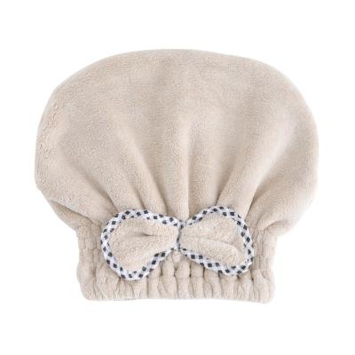 China Coral Hair Towel Super Absorbent Bath Cap QUICK DRY Hair Thickened Hair Cap for sale